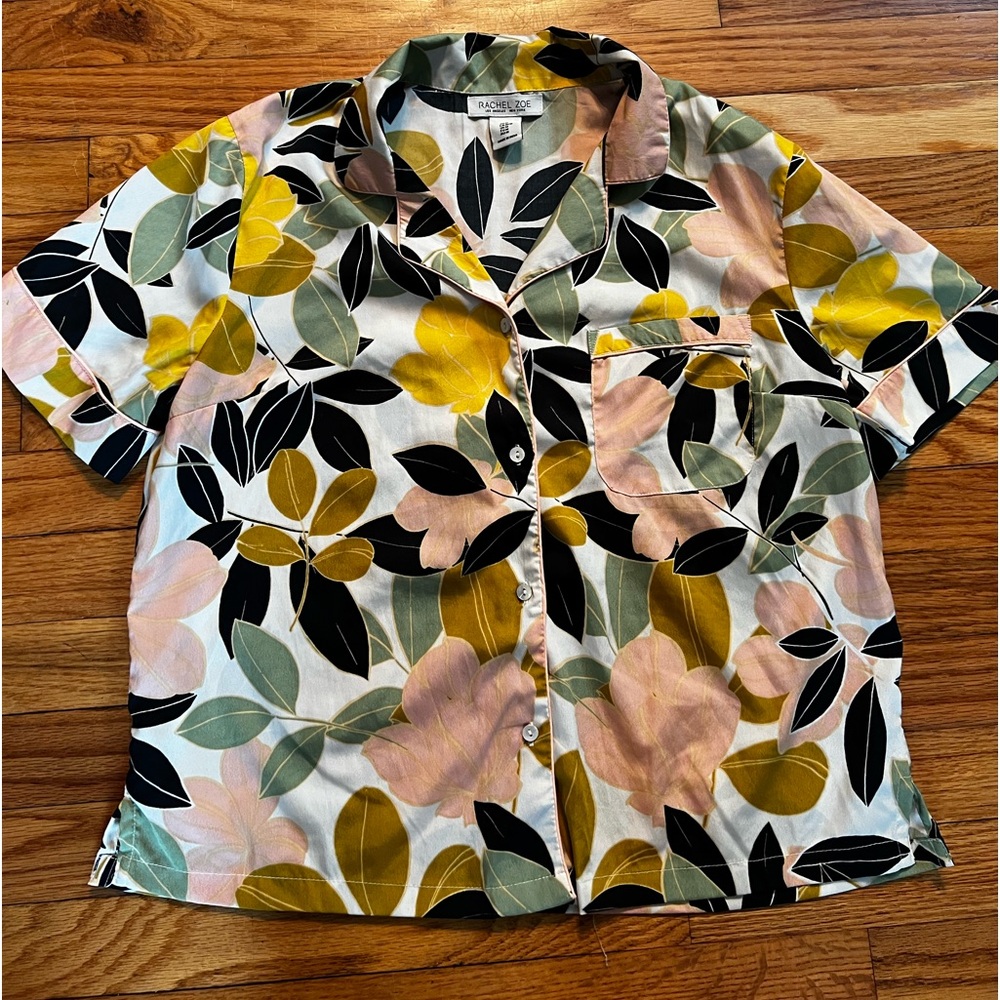 Rachel Zoe button down pajama style top